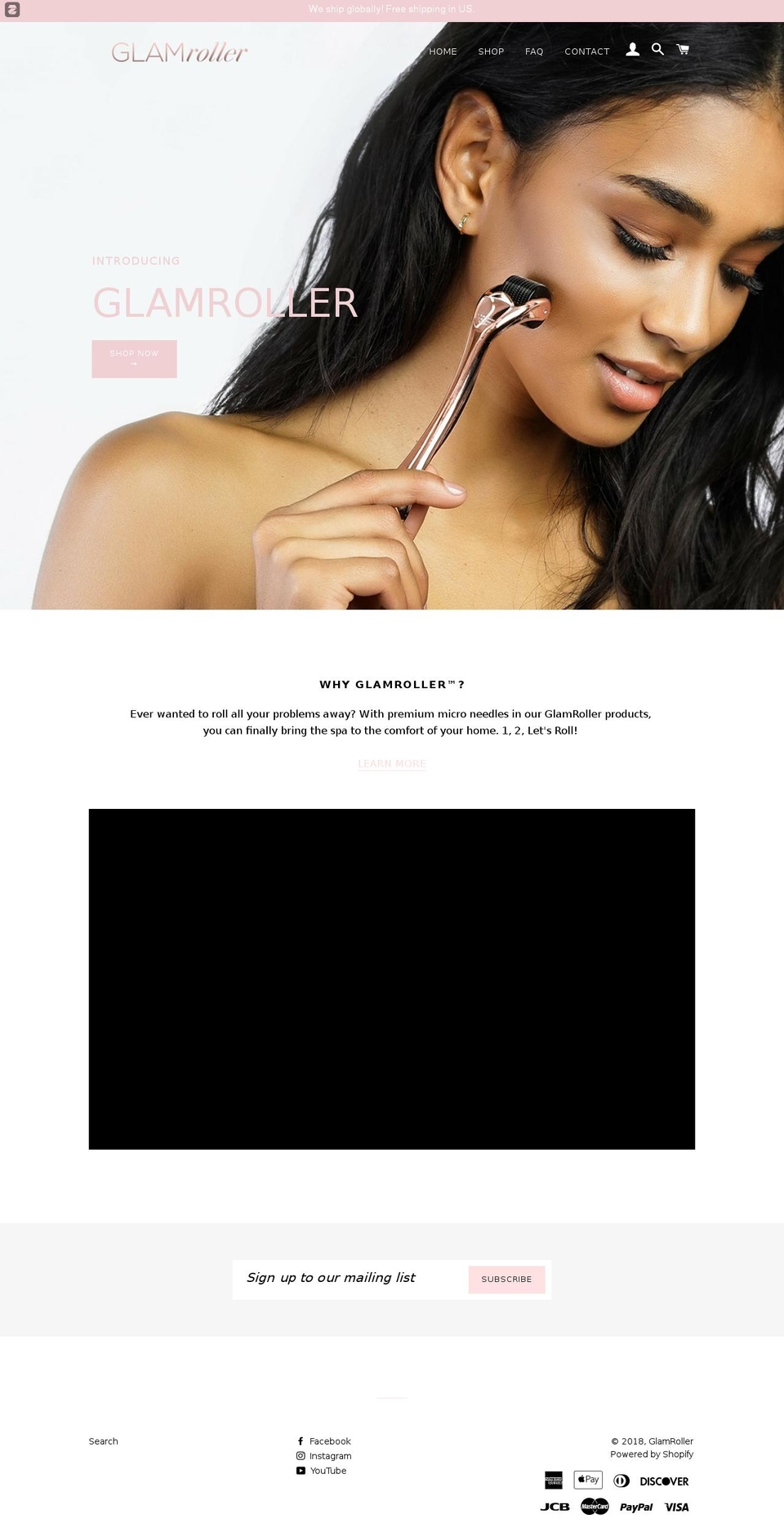 glamroller.com — Shopify storefront screenshot