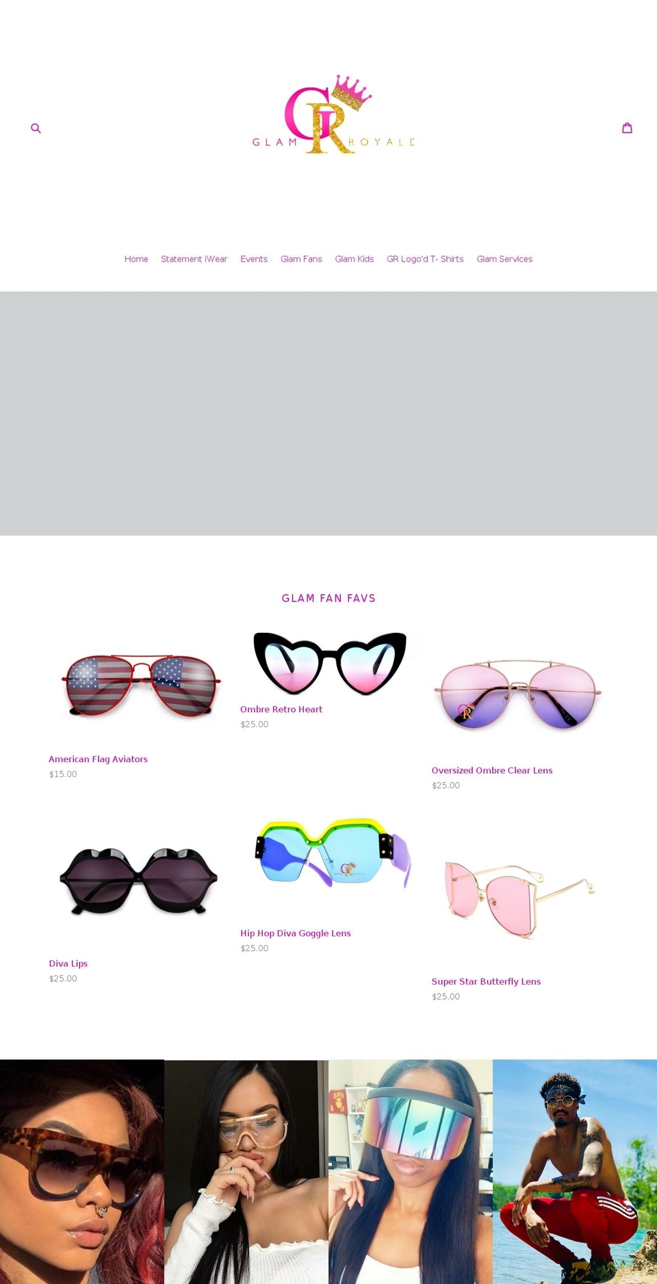 glamroyaleshop.com — Shopify storefront screenshot