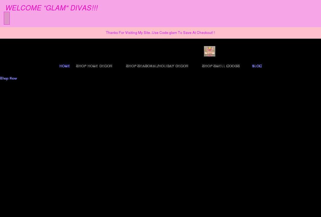 glamrusdesignsbyserena.com shopify website screenshot