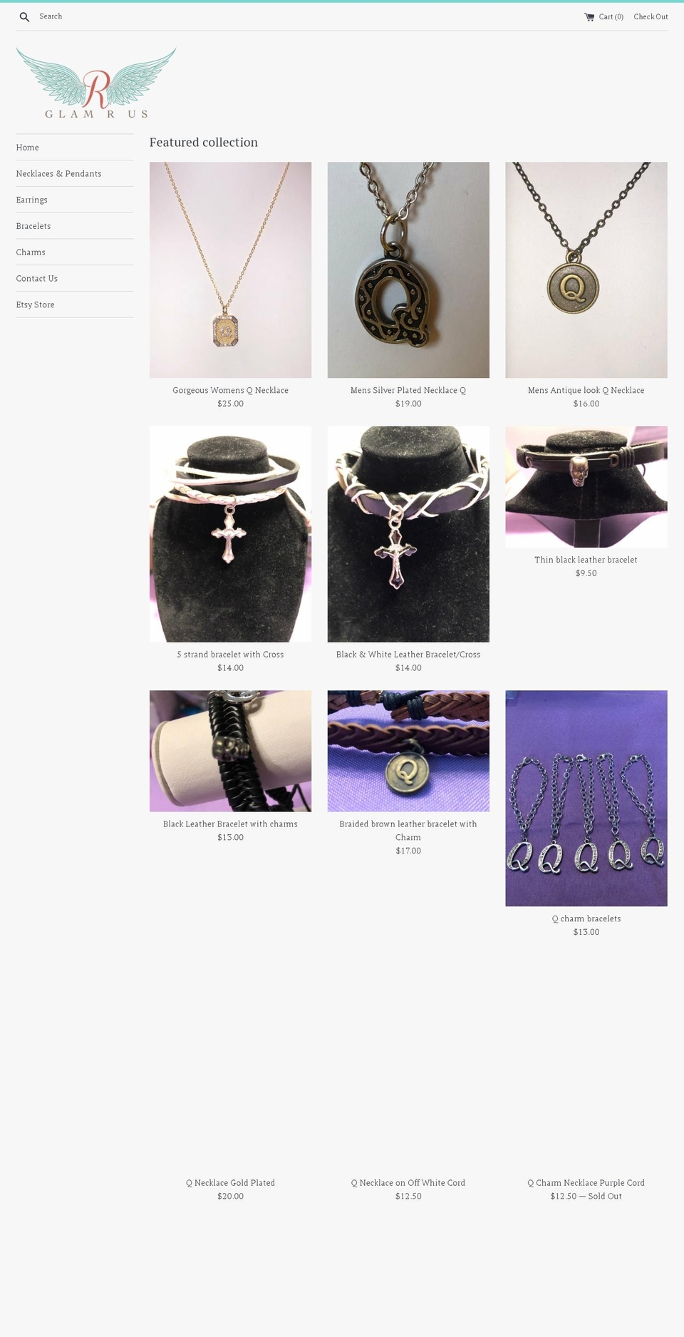 glamrusjewelry.com — Shopify storefront screenshot