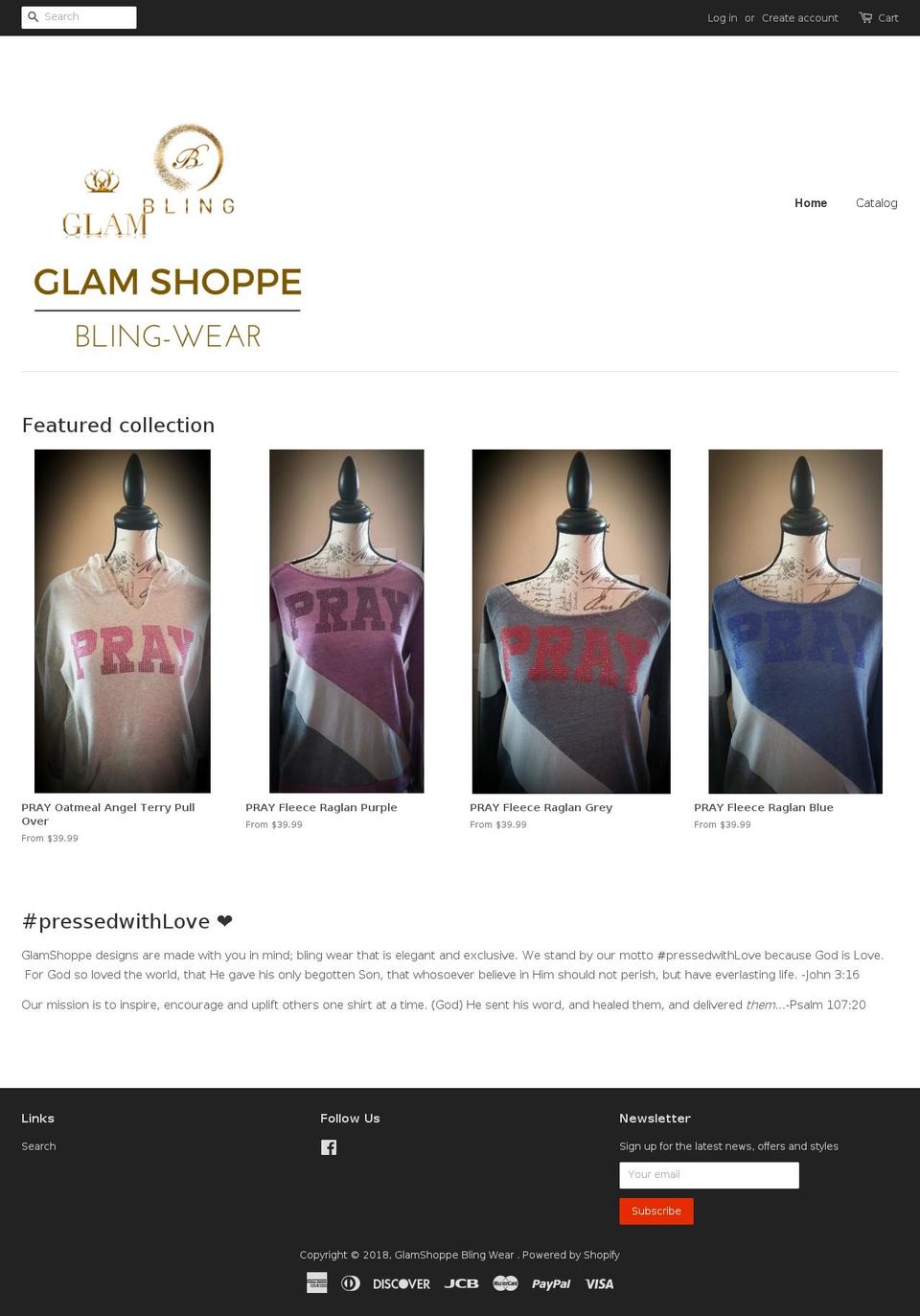 glamshoppe-bling-wear.com — Shopify storefront screenshot