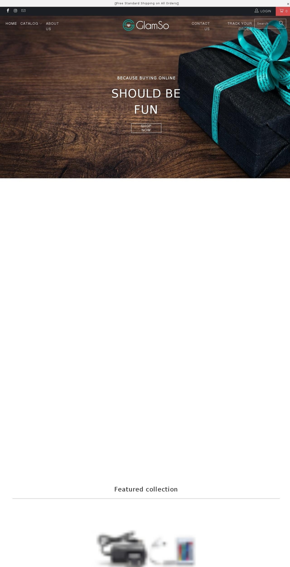 glamso.com shopify website screenshot