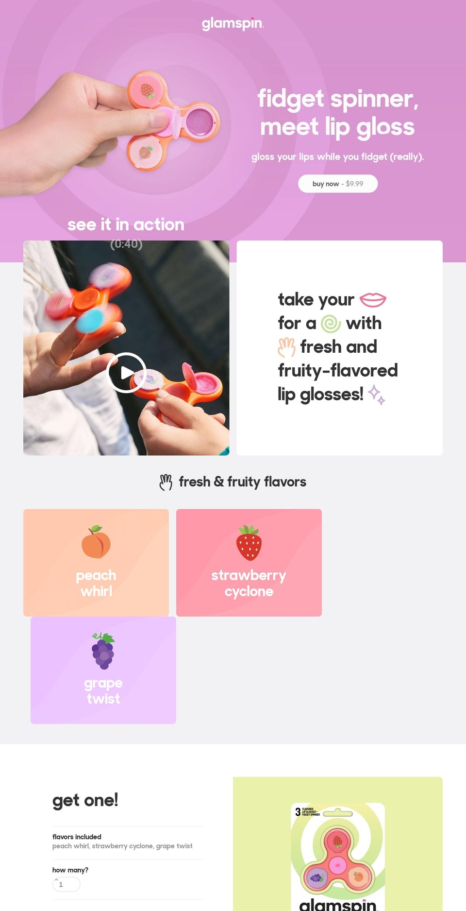 glamspin.com — Shopify storefront screenshot