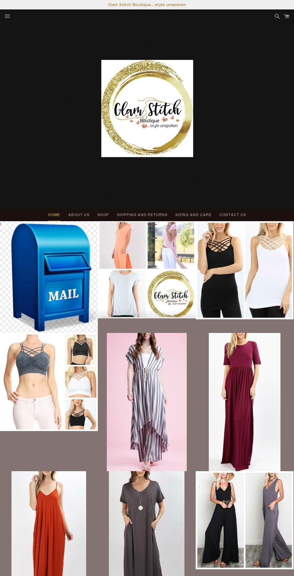 glamstitchboutique.com — Shopify storefront screenshot