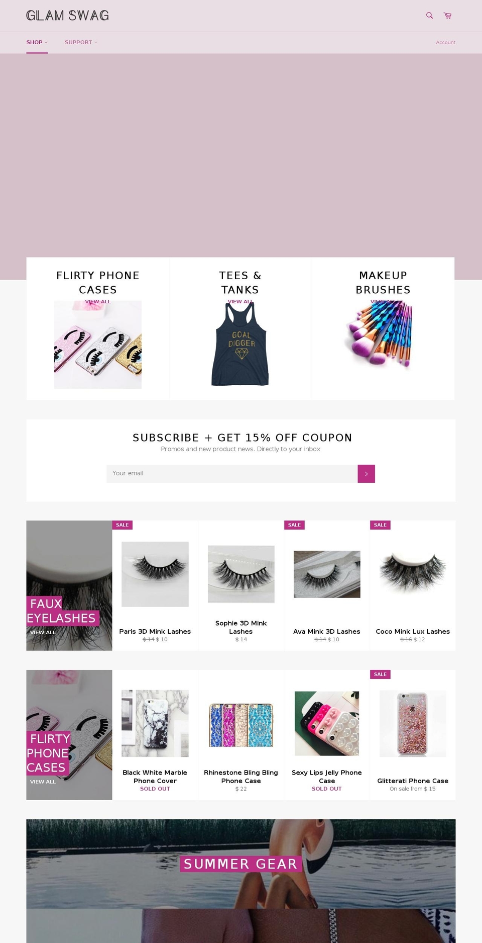 glamswag.us shopify website screenshot