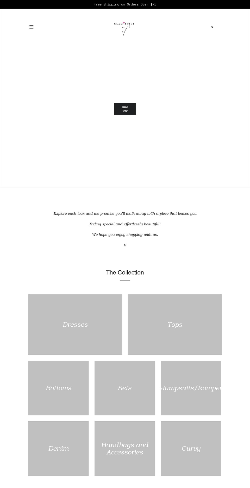 glamtiquebyv.com shopify website screenshot