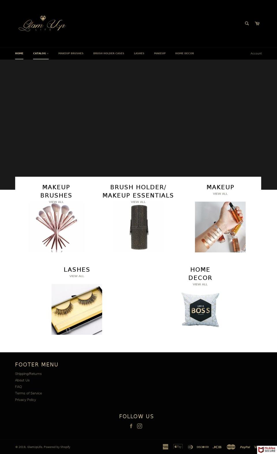glamuplife.com — Shopify storefront screenshot