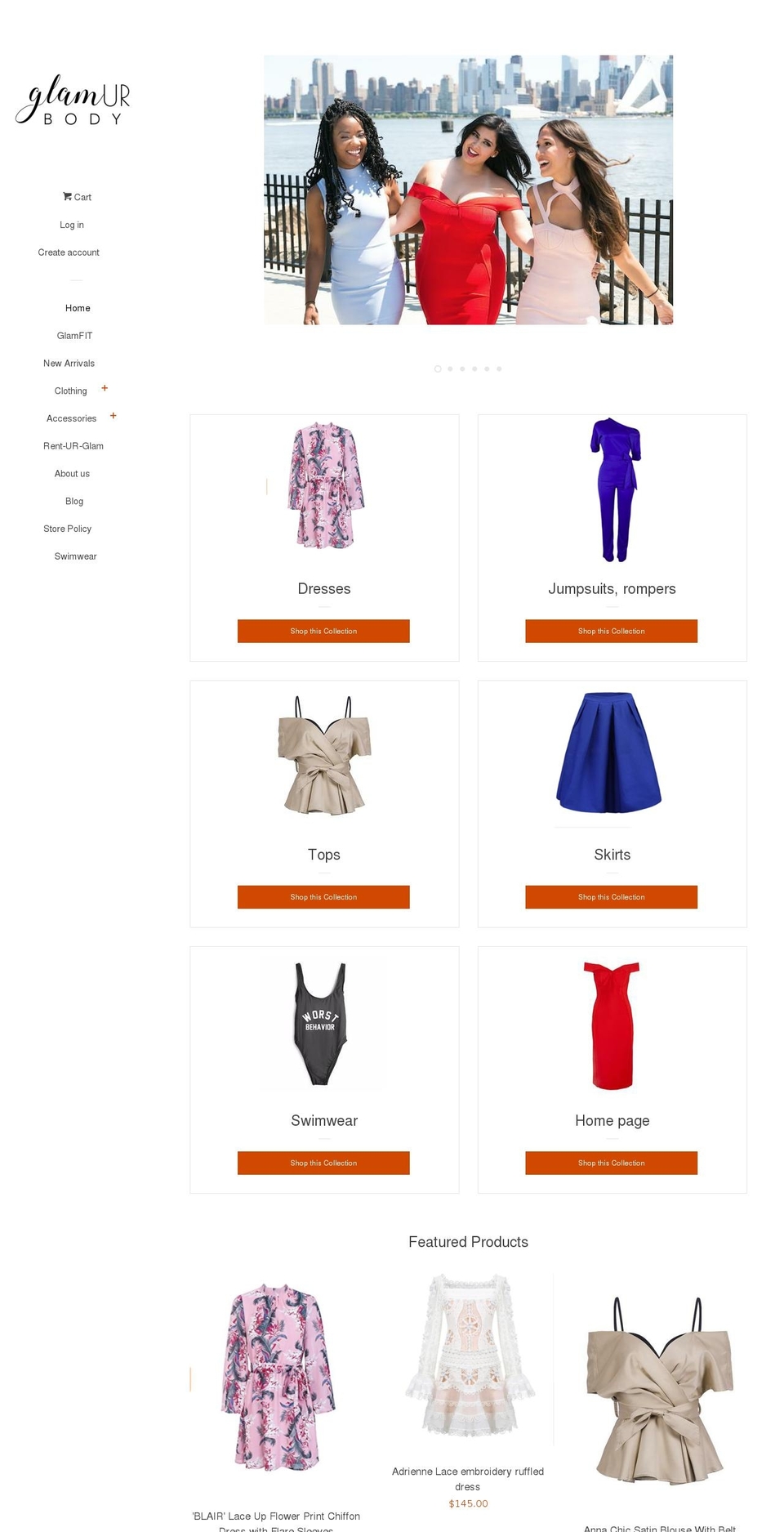 glamurbody.com — Shopify storefront screenshot