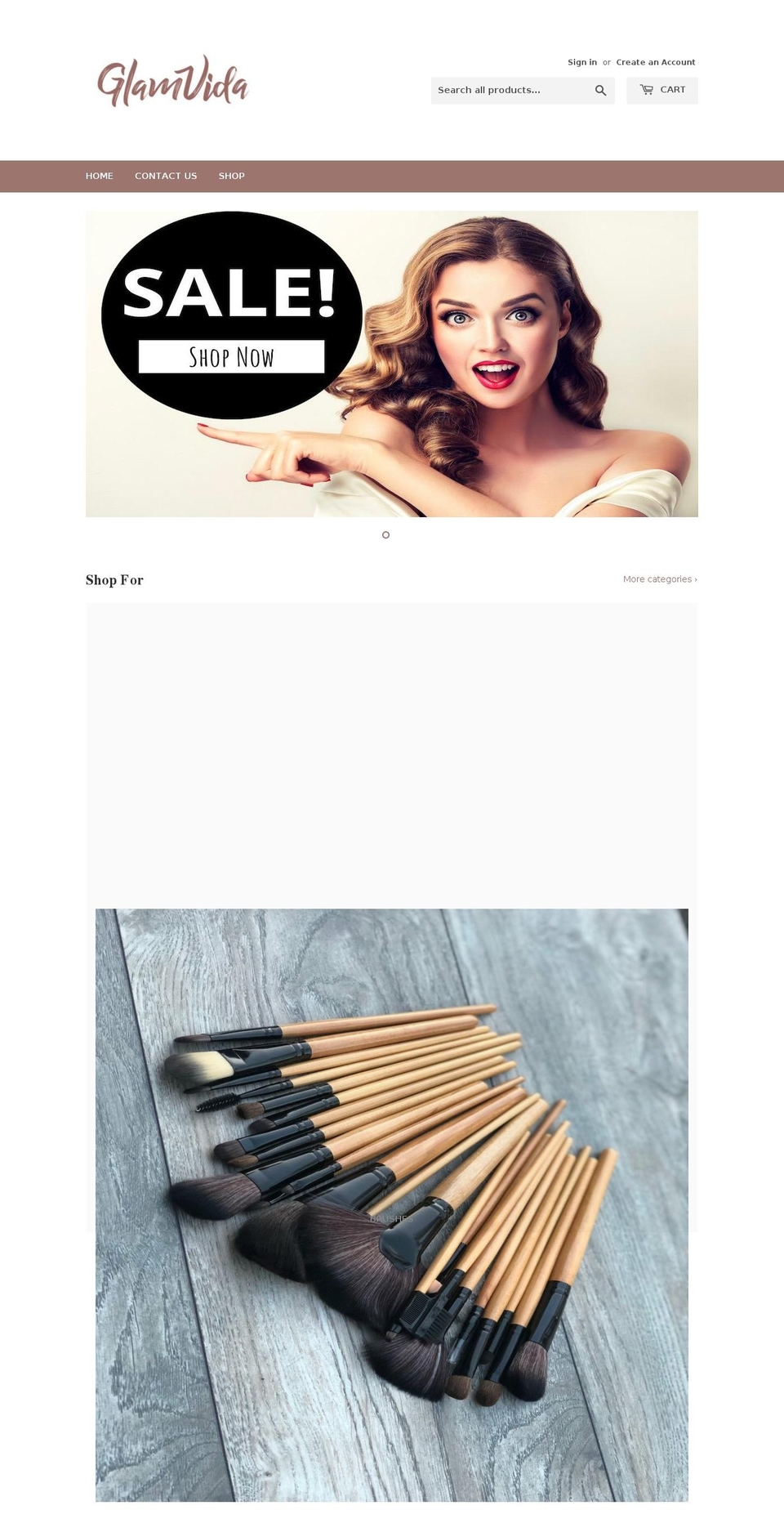 glamvida.com — Shopify storefront screenshot