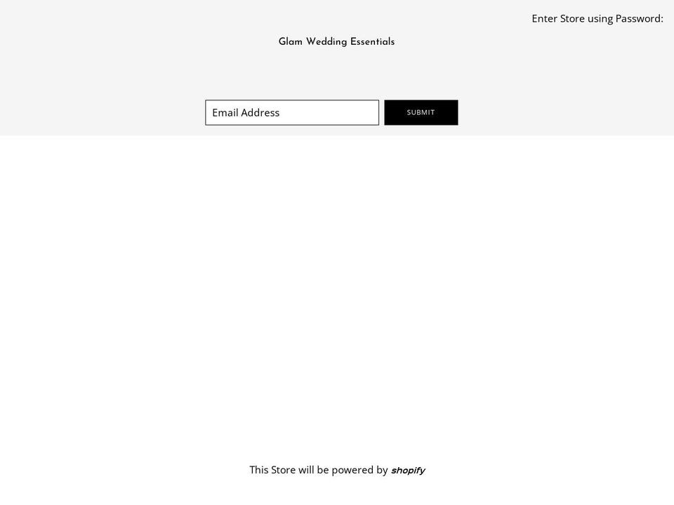 glamweddingessentials.com — Shopify storefront screenshot