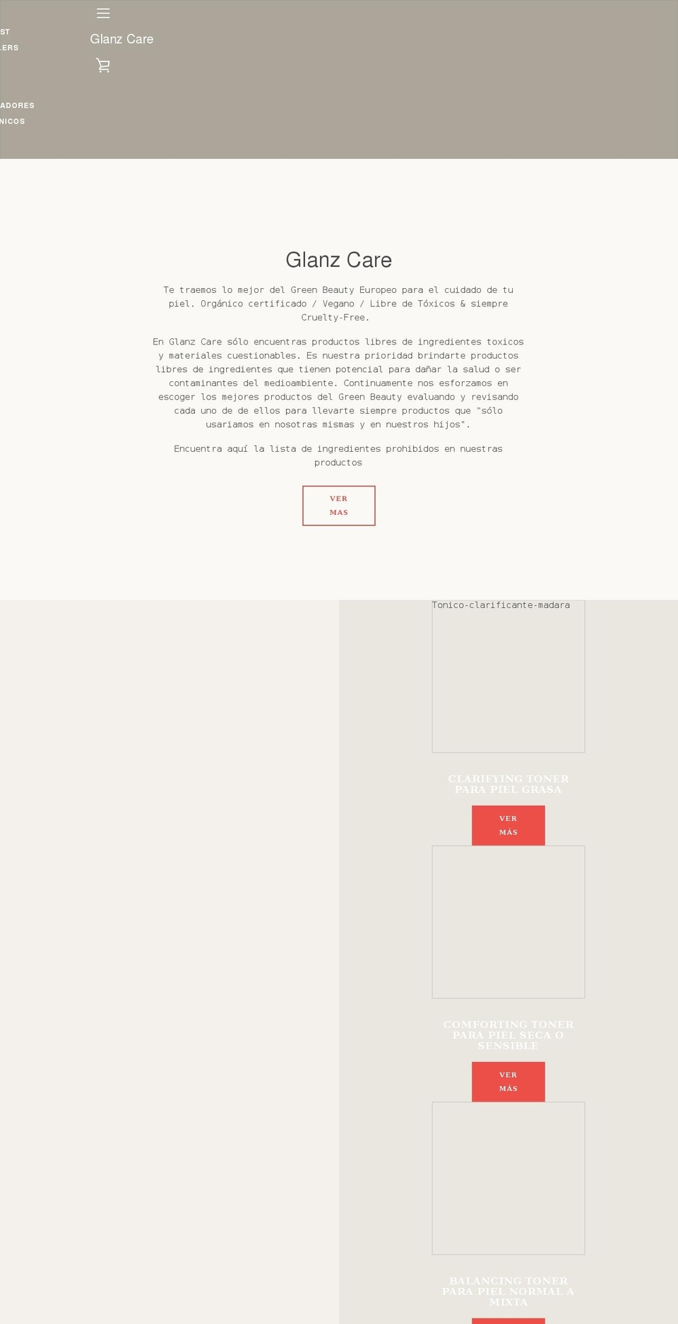 glanzcare.com shopify website screenshot