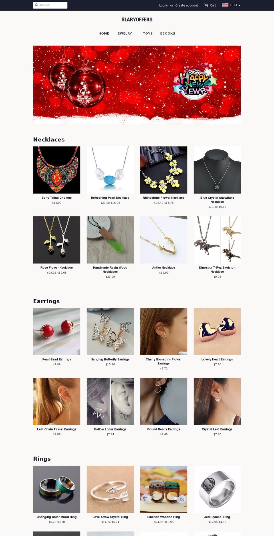 glaryoffers.com shopify website screenshot