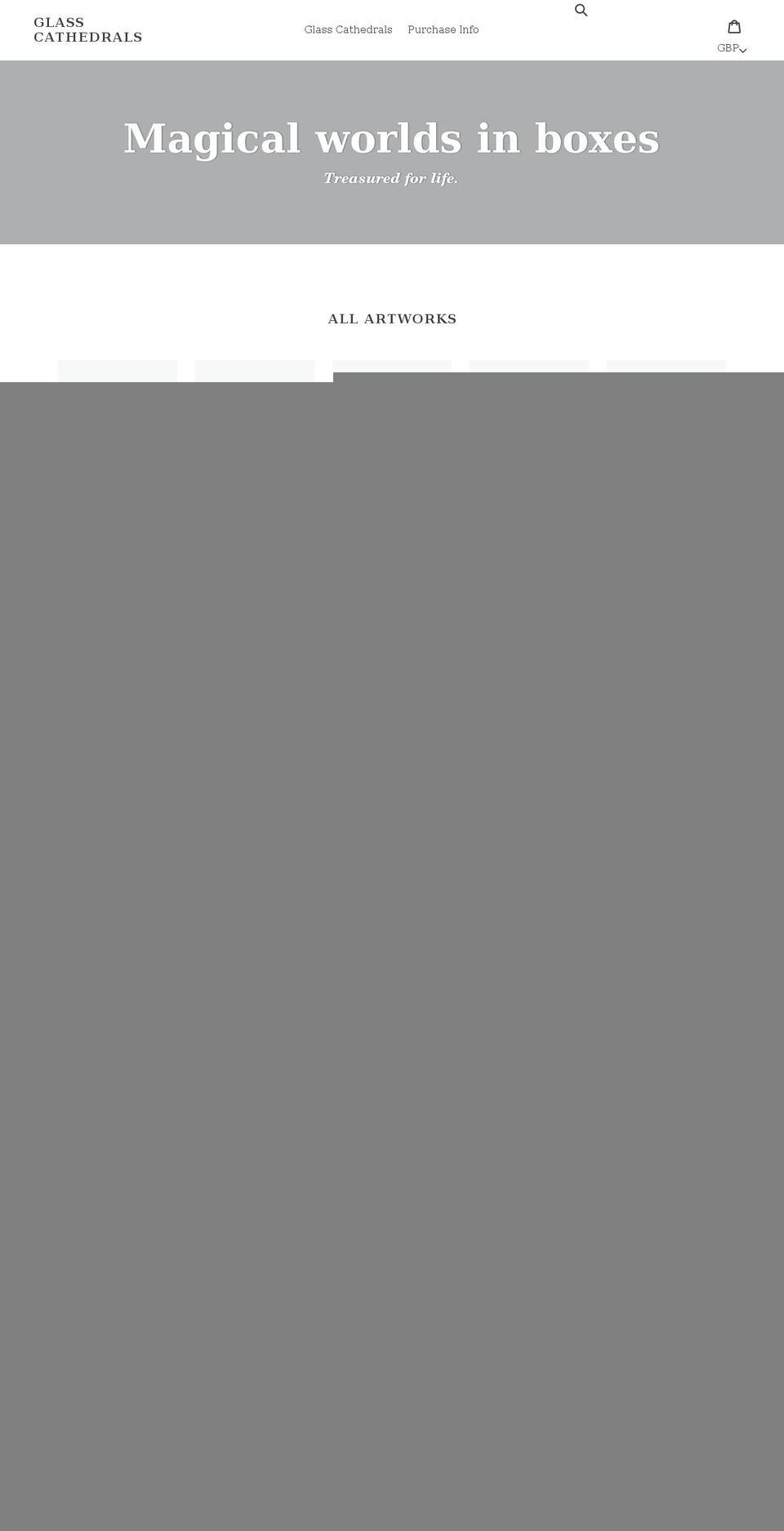 glass-cathedrals.myshopify.com shopify website screenshot