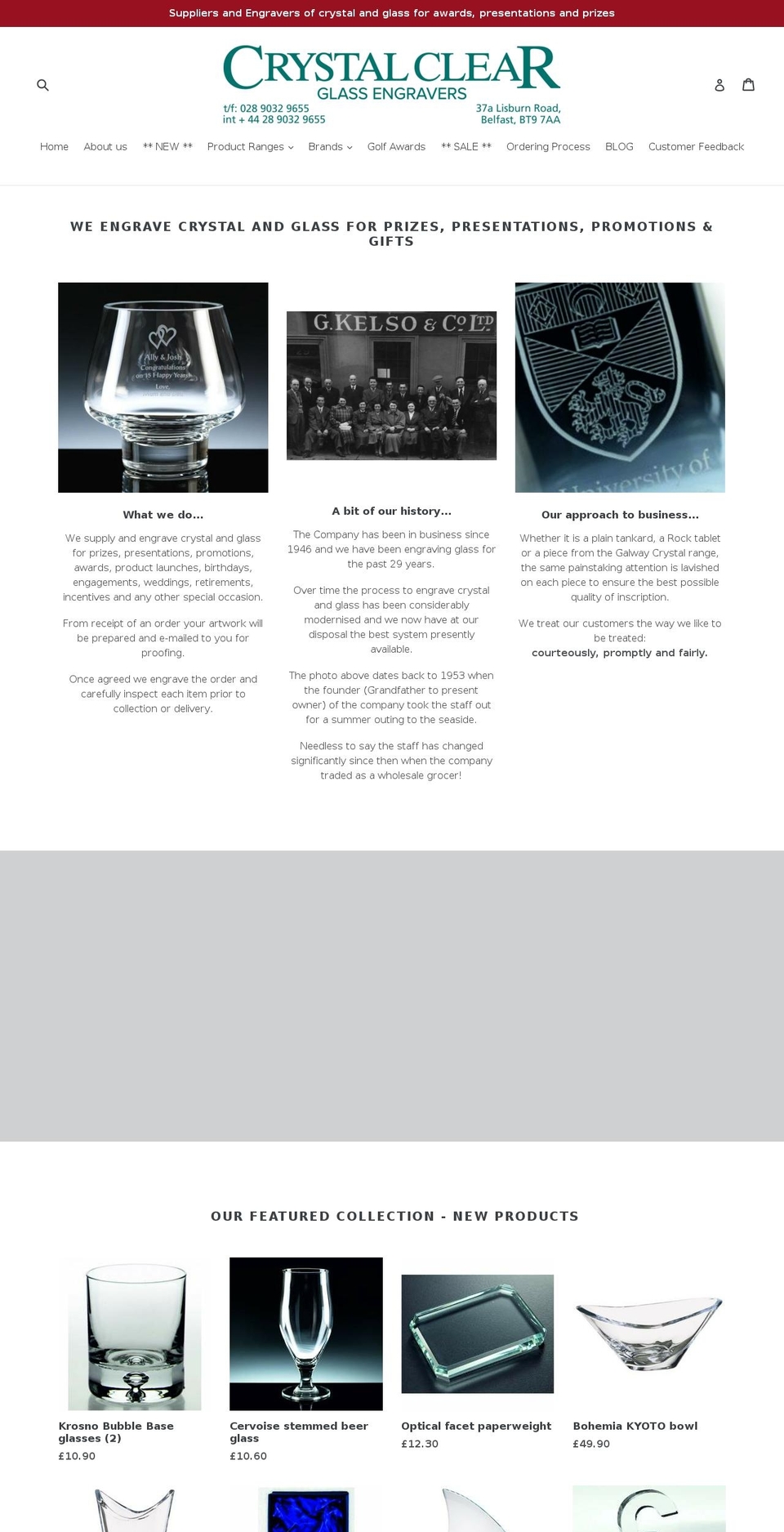 glass-engravers.com — Shopify storefront screenshot