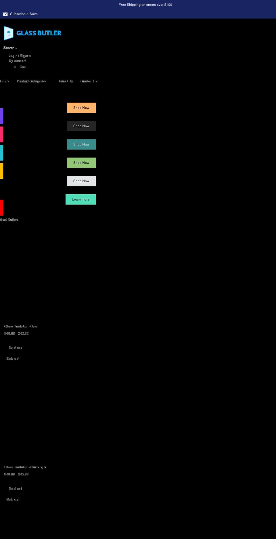 glassbutler.com shopify website screenshot