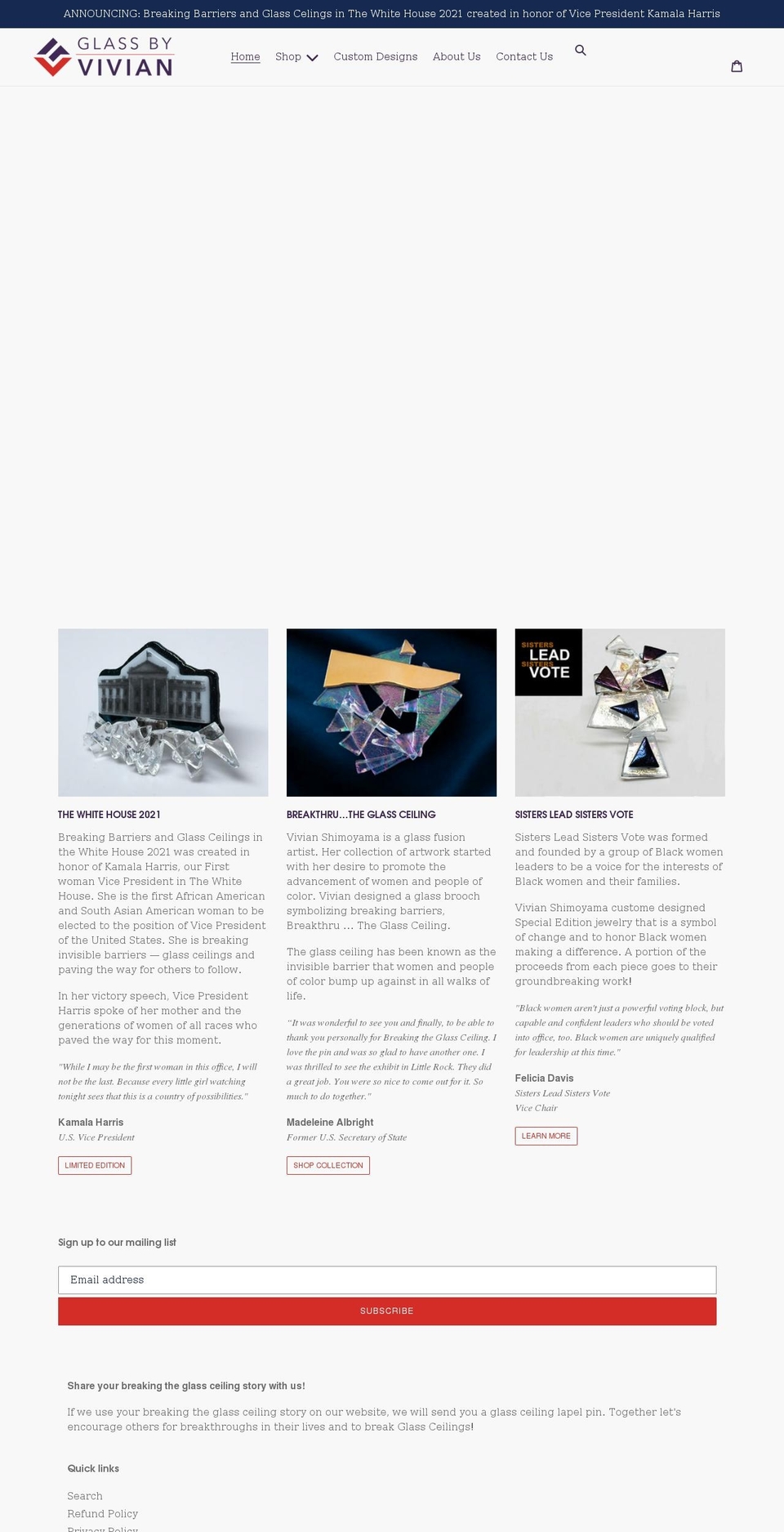 glassceiling.center shopify website screenshot