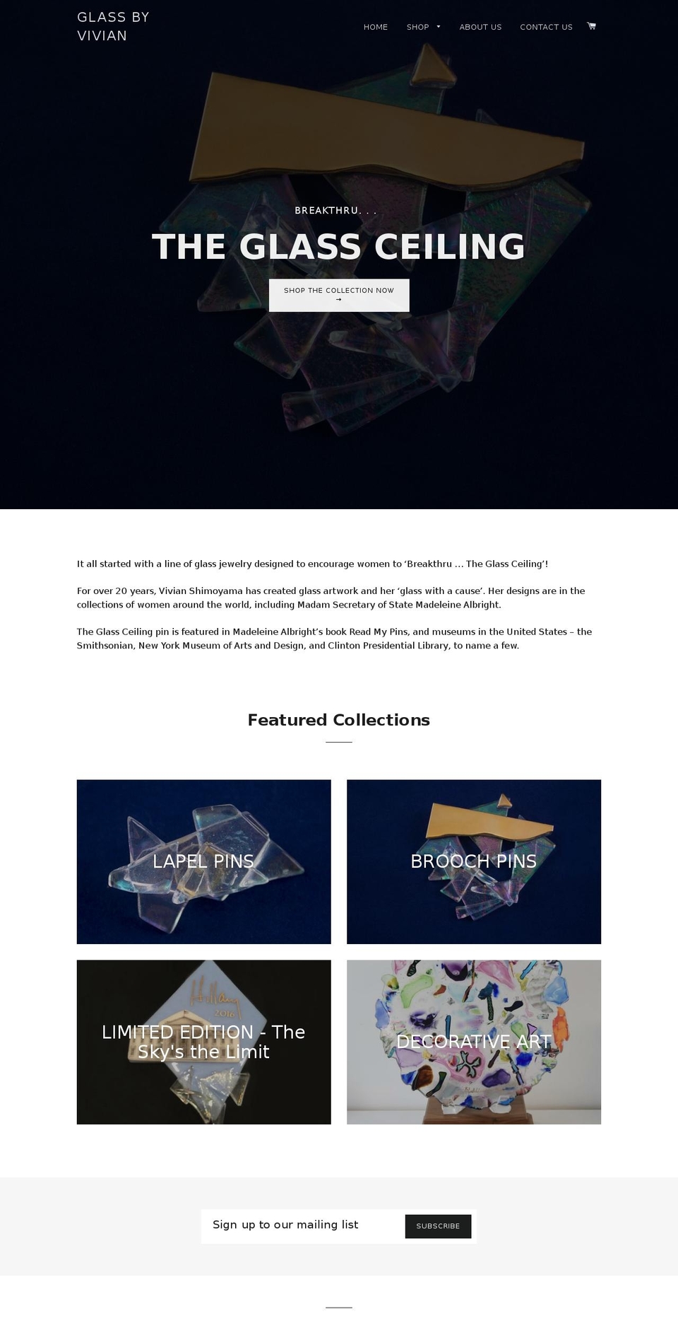glassceilings.org shopify website screenshot