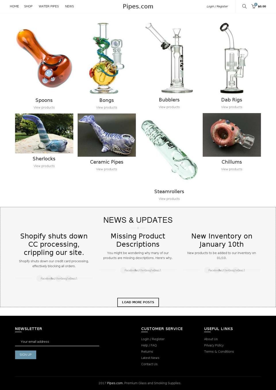 glasschillums.com shopify website screenshot