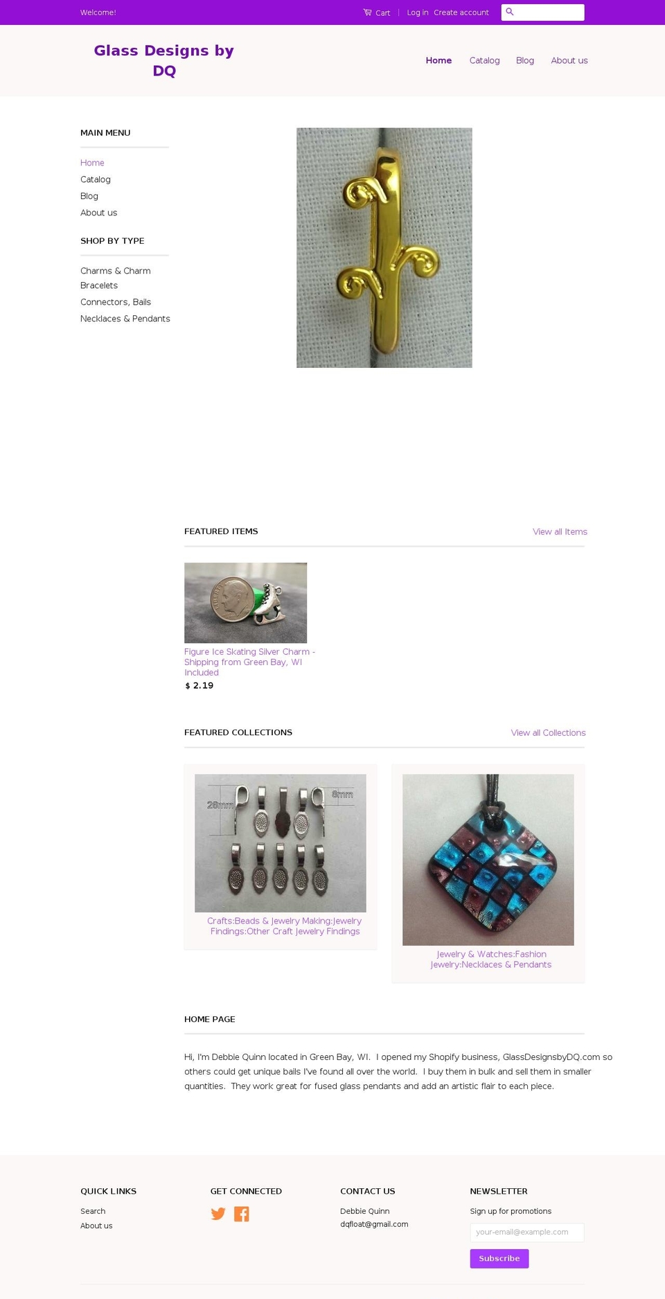 glassdesignsbydq.com shopify website screenshot