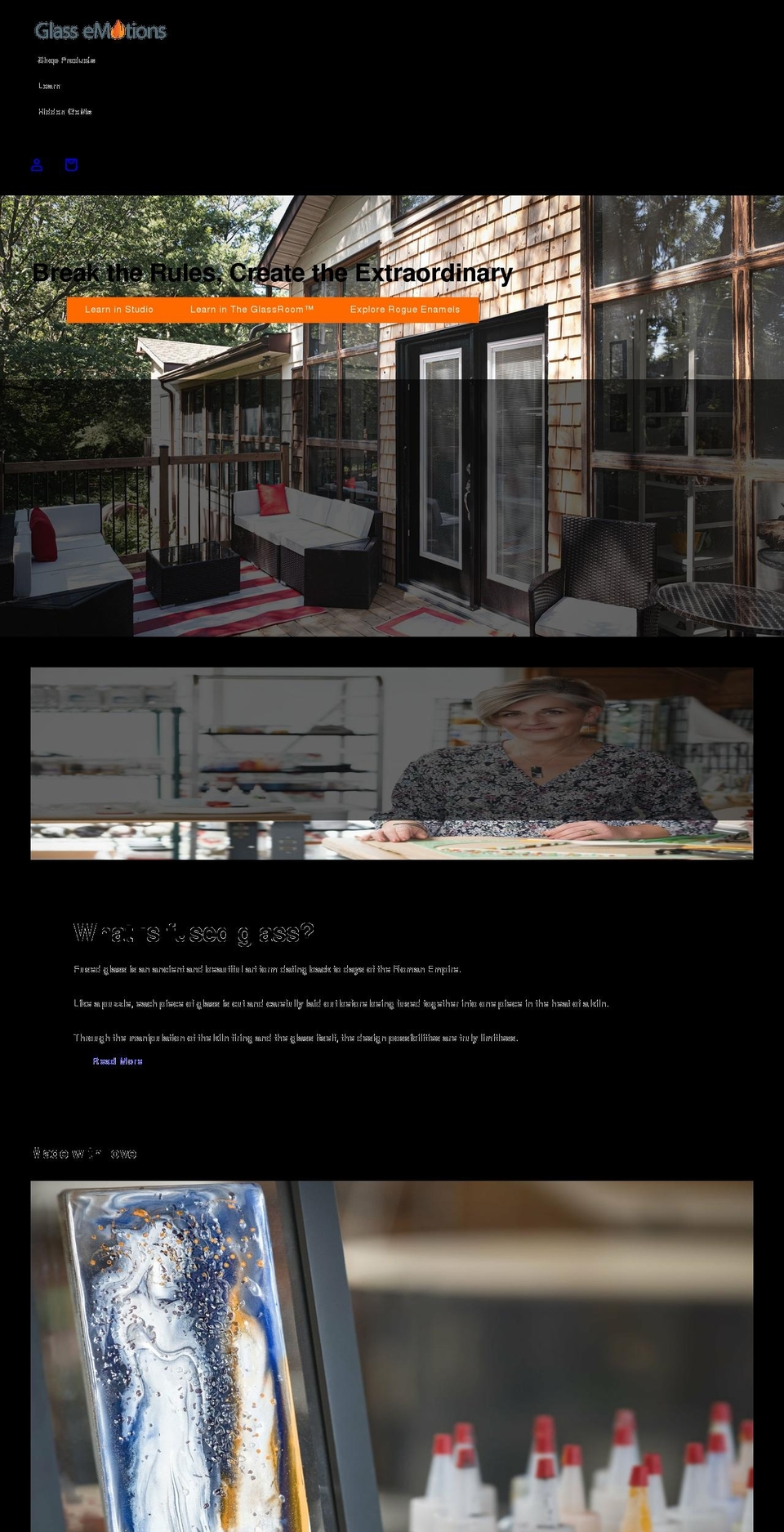 glassemotions.ca shopify website screenshot