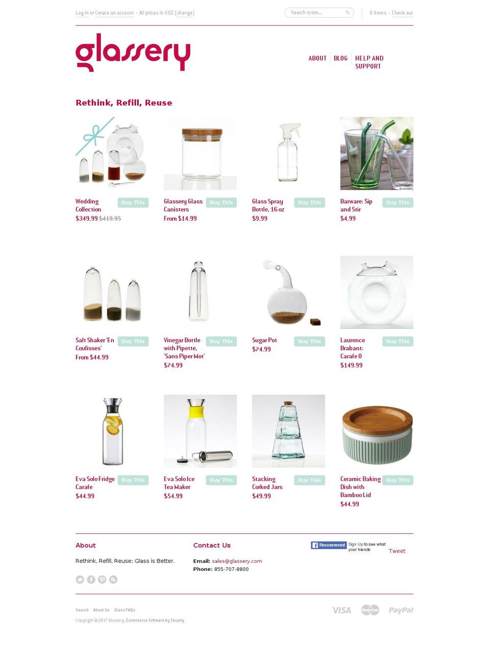 glasserie.us shopify website screenshot