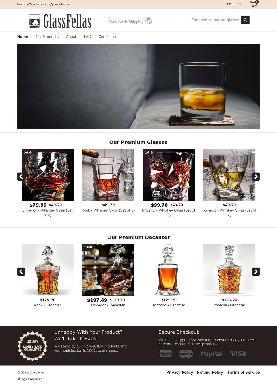 glassfellas.com shopify website screenshot