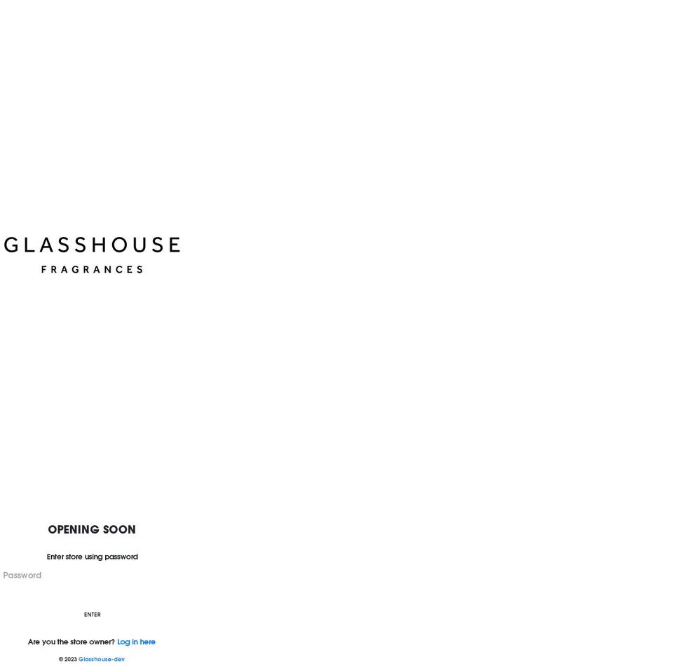 glasshouse-dev.myshopify.com shopify website screenshot
