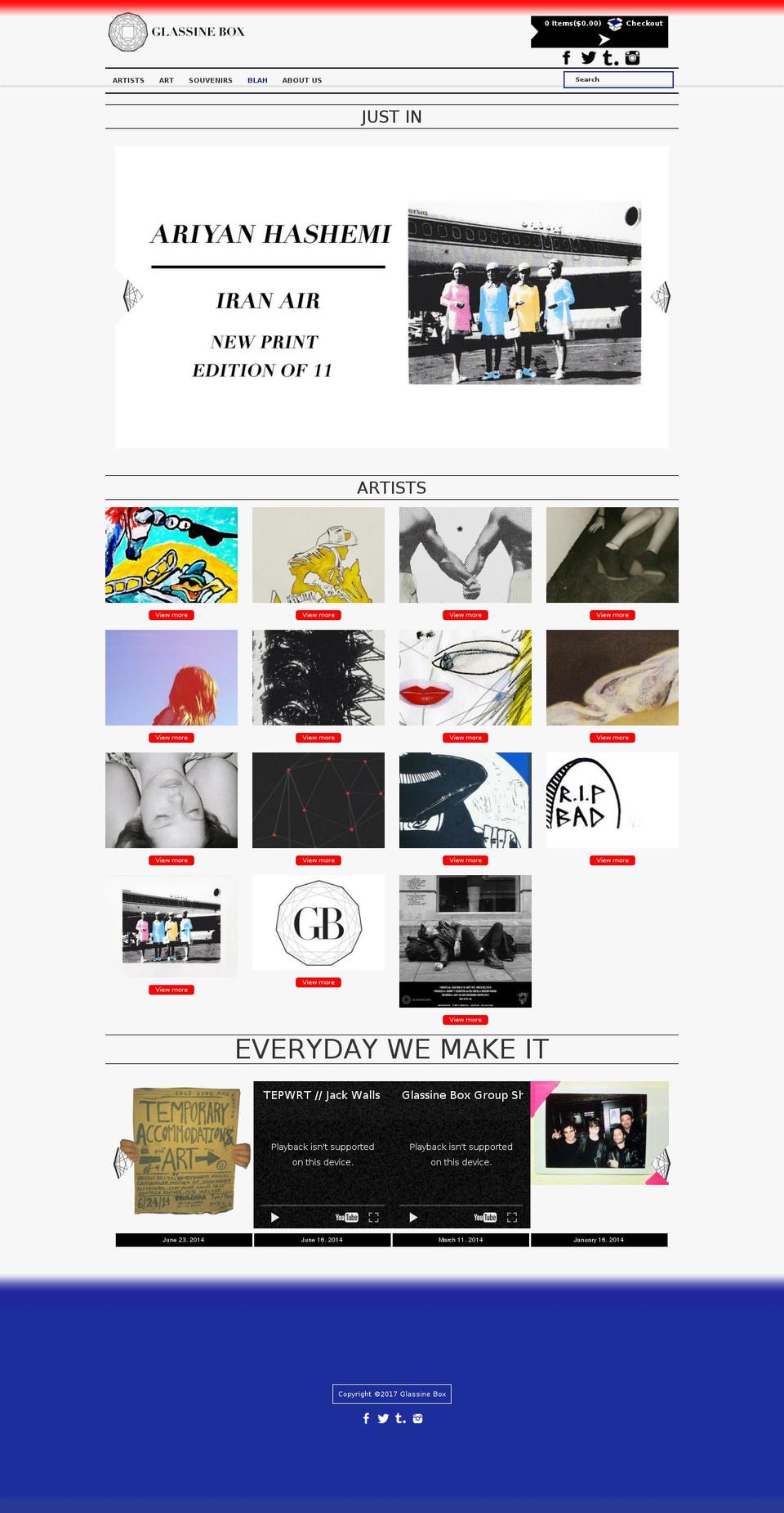 glassinebox.com shopify website screenshot