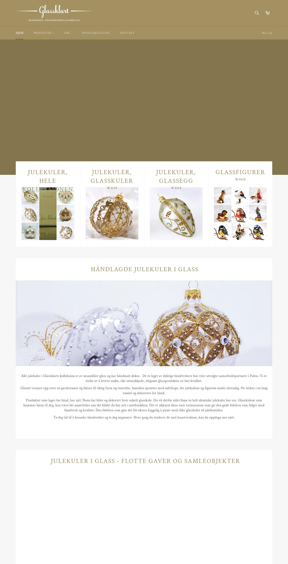 Glassklart-lansert Shopify theme site example glassklart.as