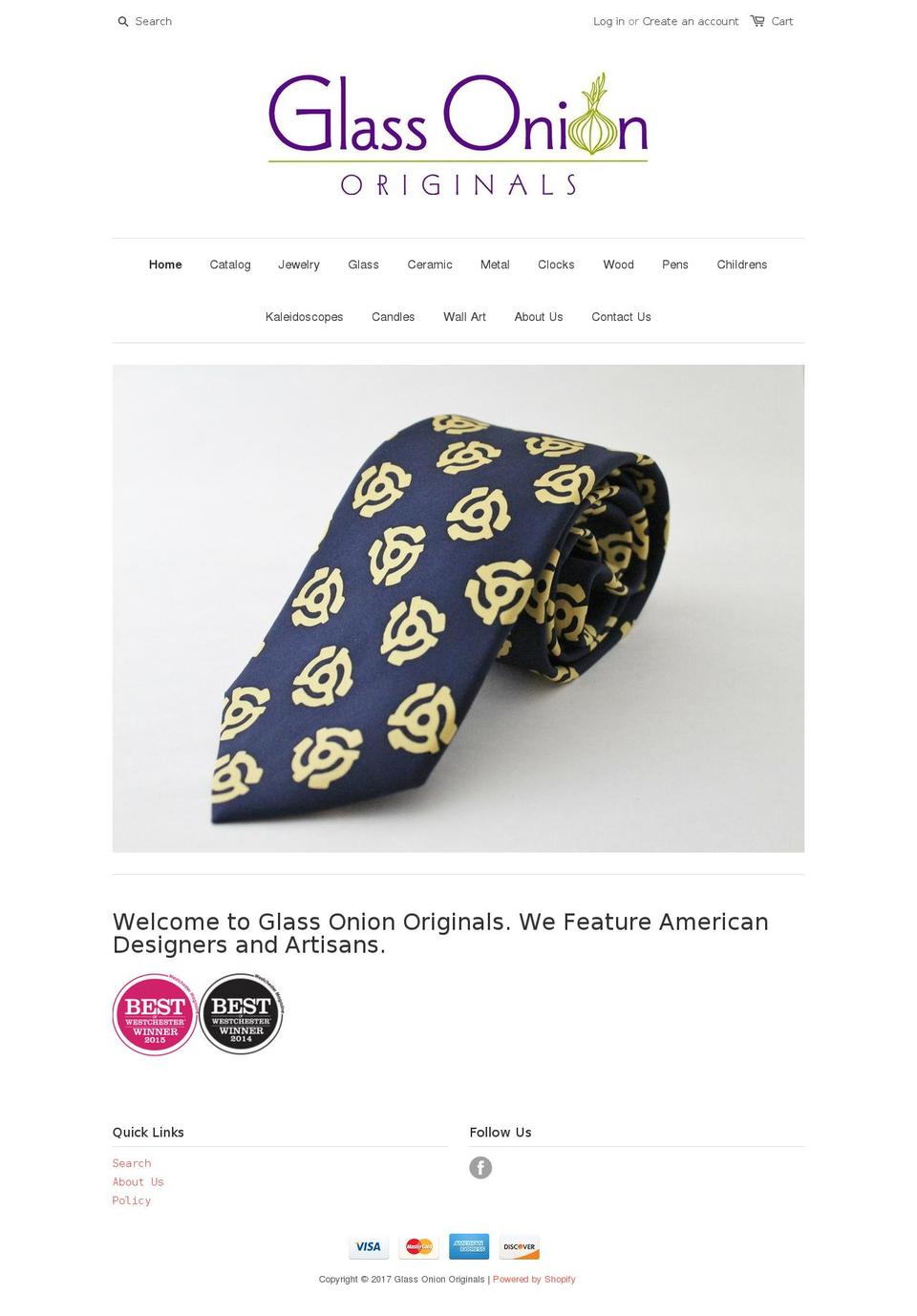 glassonionoriginals.com shopify website screenshot