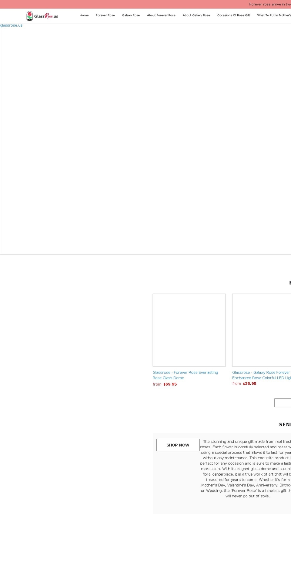 glassrose.us shopify website screenshot