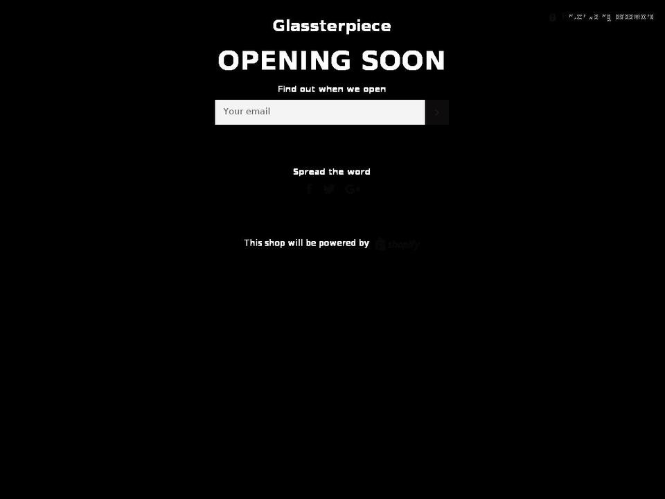 glassterpiece.com — Shopify storefront screenshot