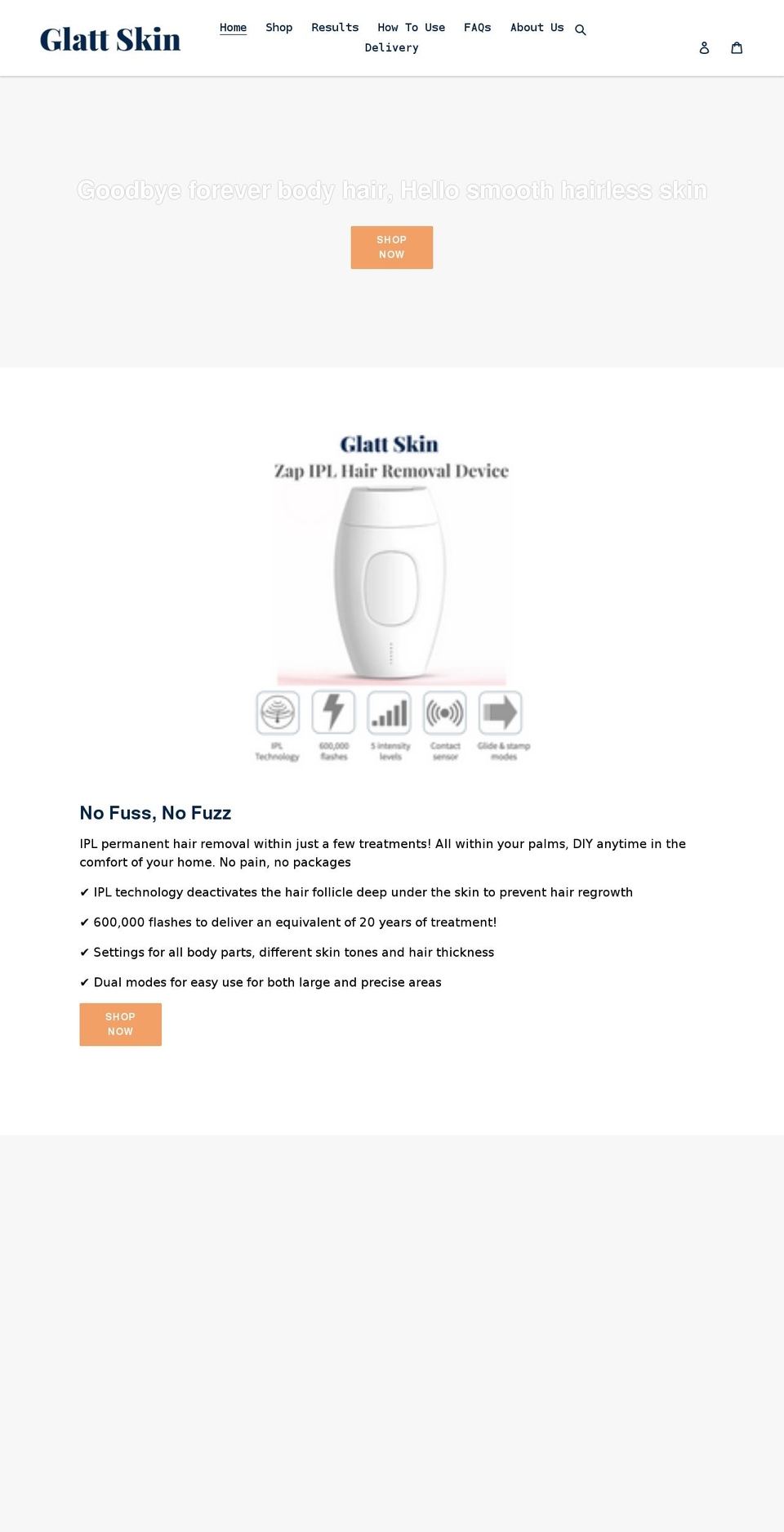 glattskin.com shopify website screenshot