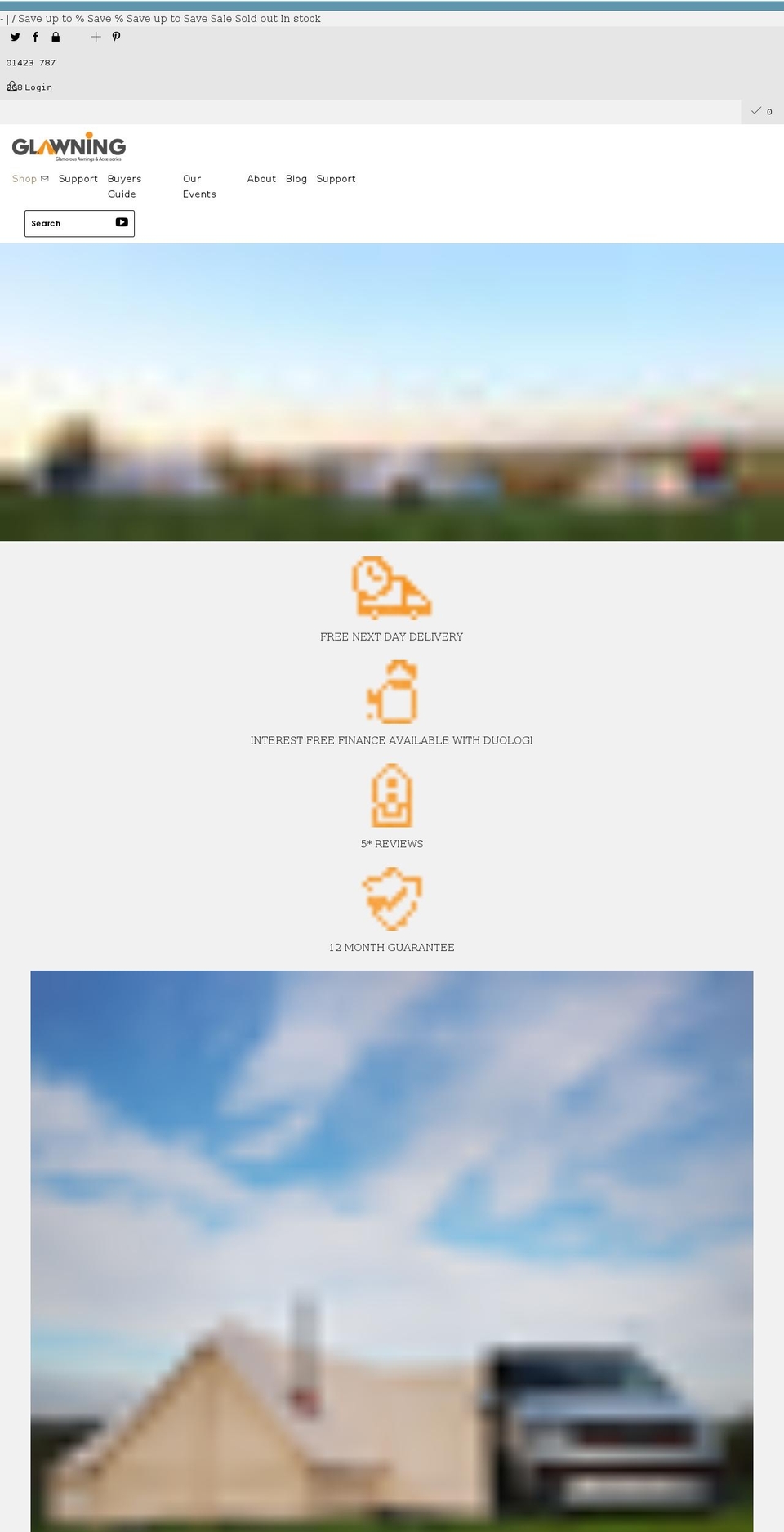 glawning.uk shopify website screenshot