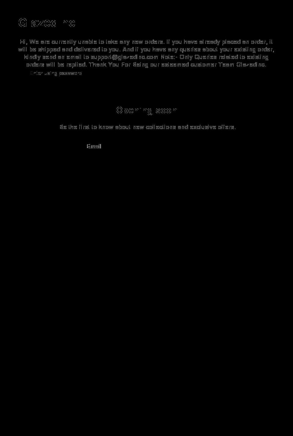 glazedinc.com — Shopify storefront screenshot