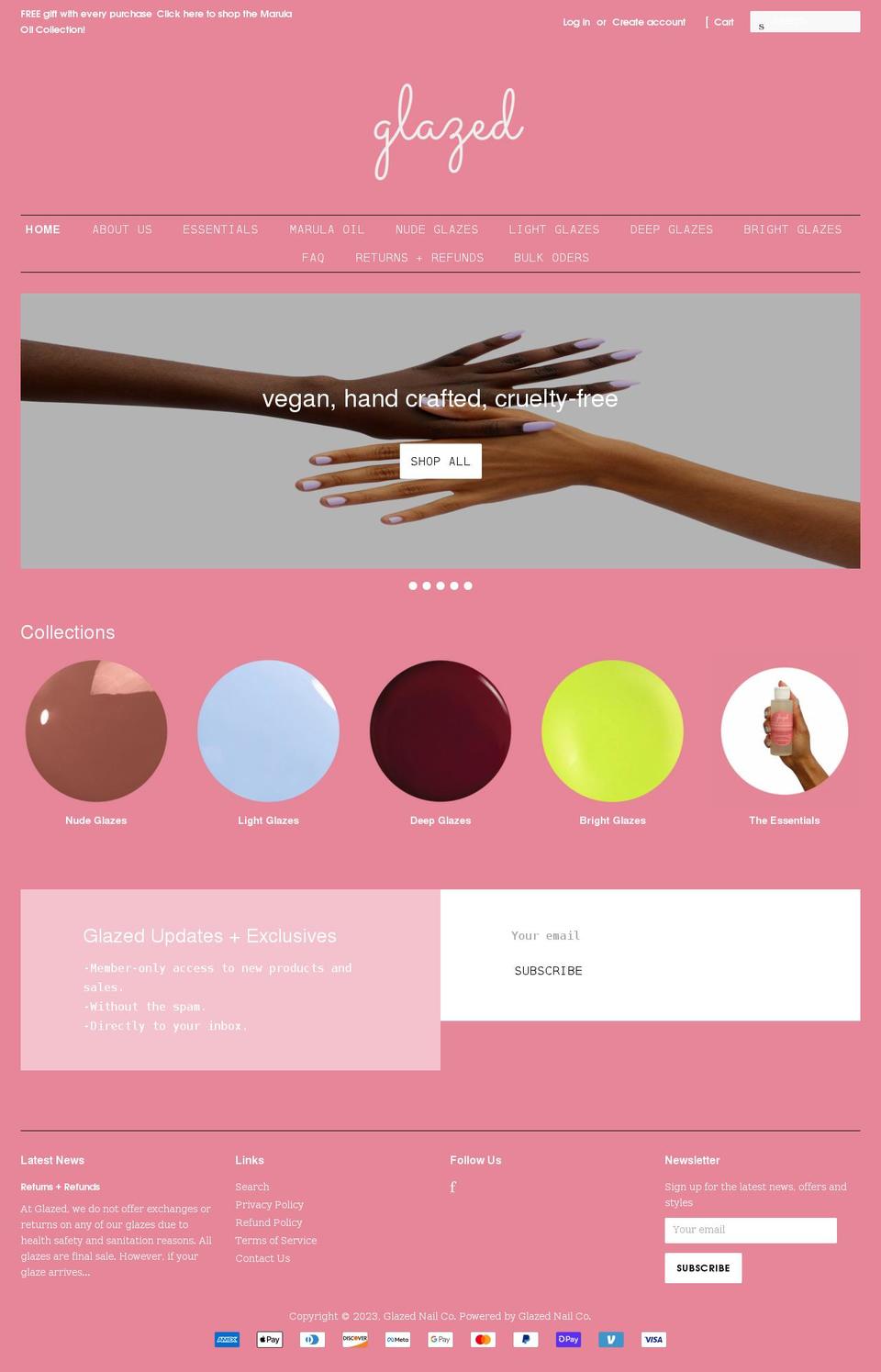 glazednailco.com shopify website screenshot