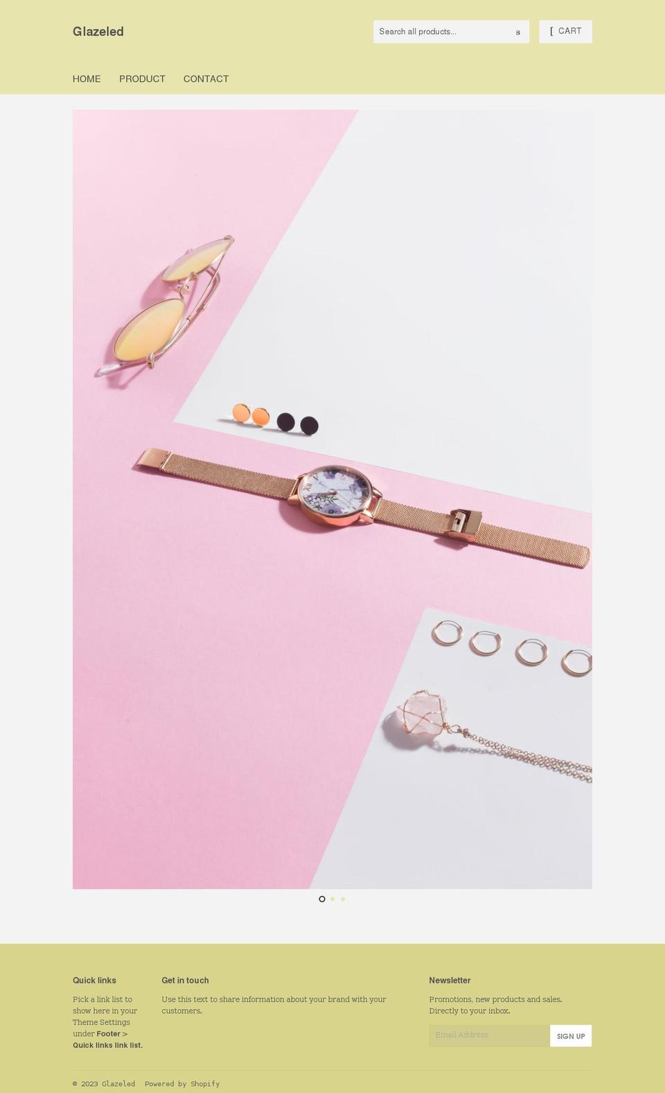 glazeled.com shopify website screenshot