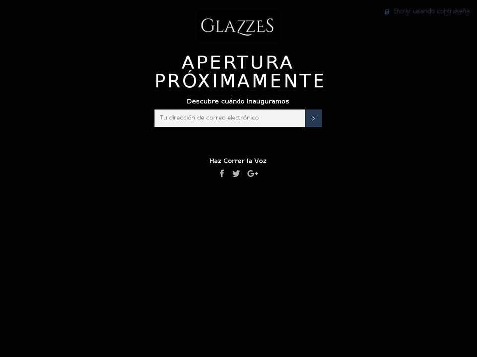 glazzes.com shopify website screenshot