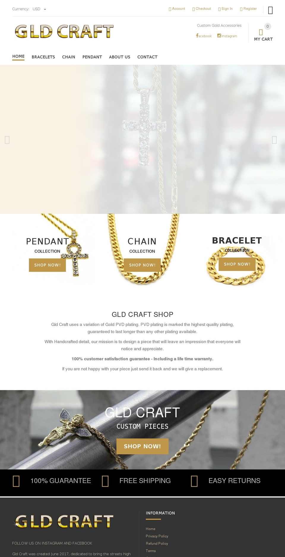 yourstore-v2-1-3 Shopify theme site example gldcraftshop.com