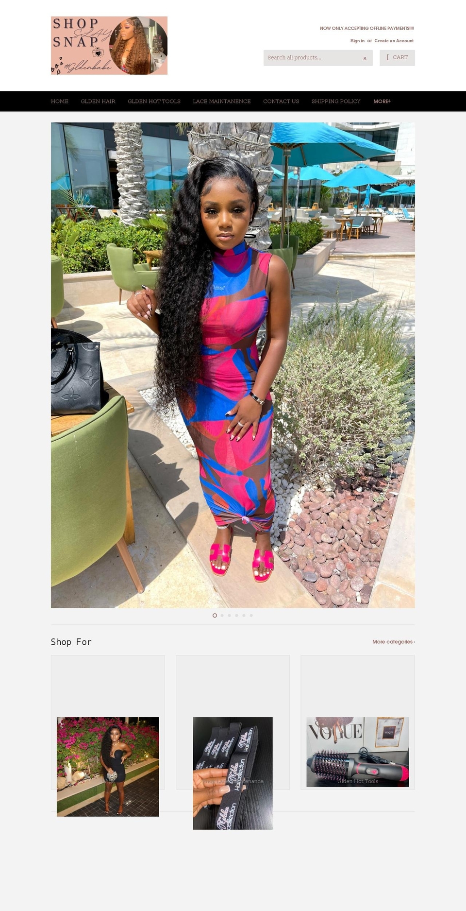 gldenhaircollection.shop shopify website screenshot