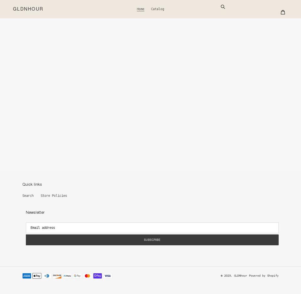 gldnhour.shop shopify website screenshot