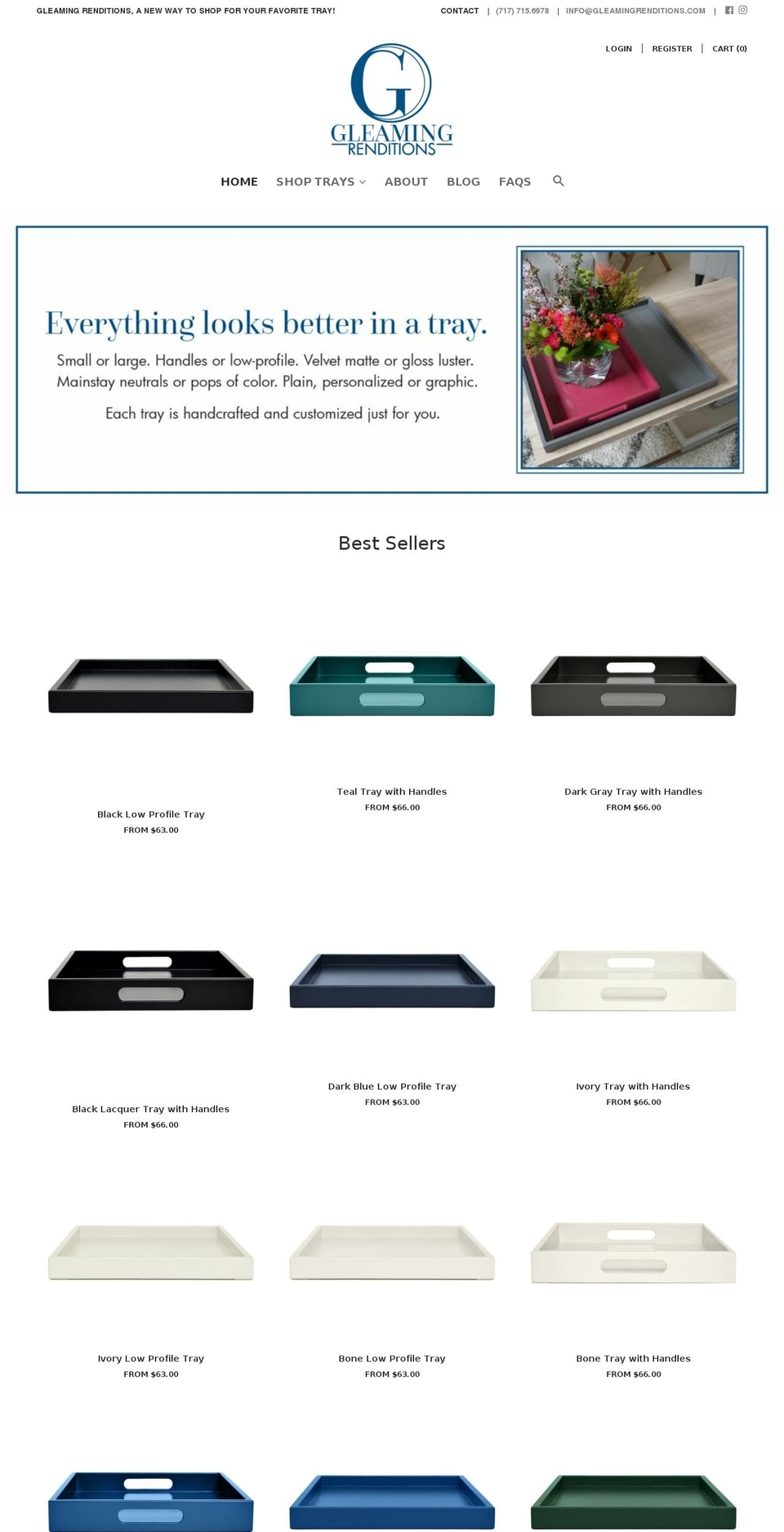 gleamingrenditions.com — Shopify storefront screenshot