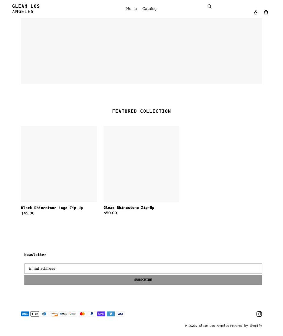 gleamlosangeles.com shopify website screenshot