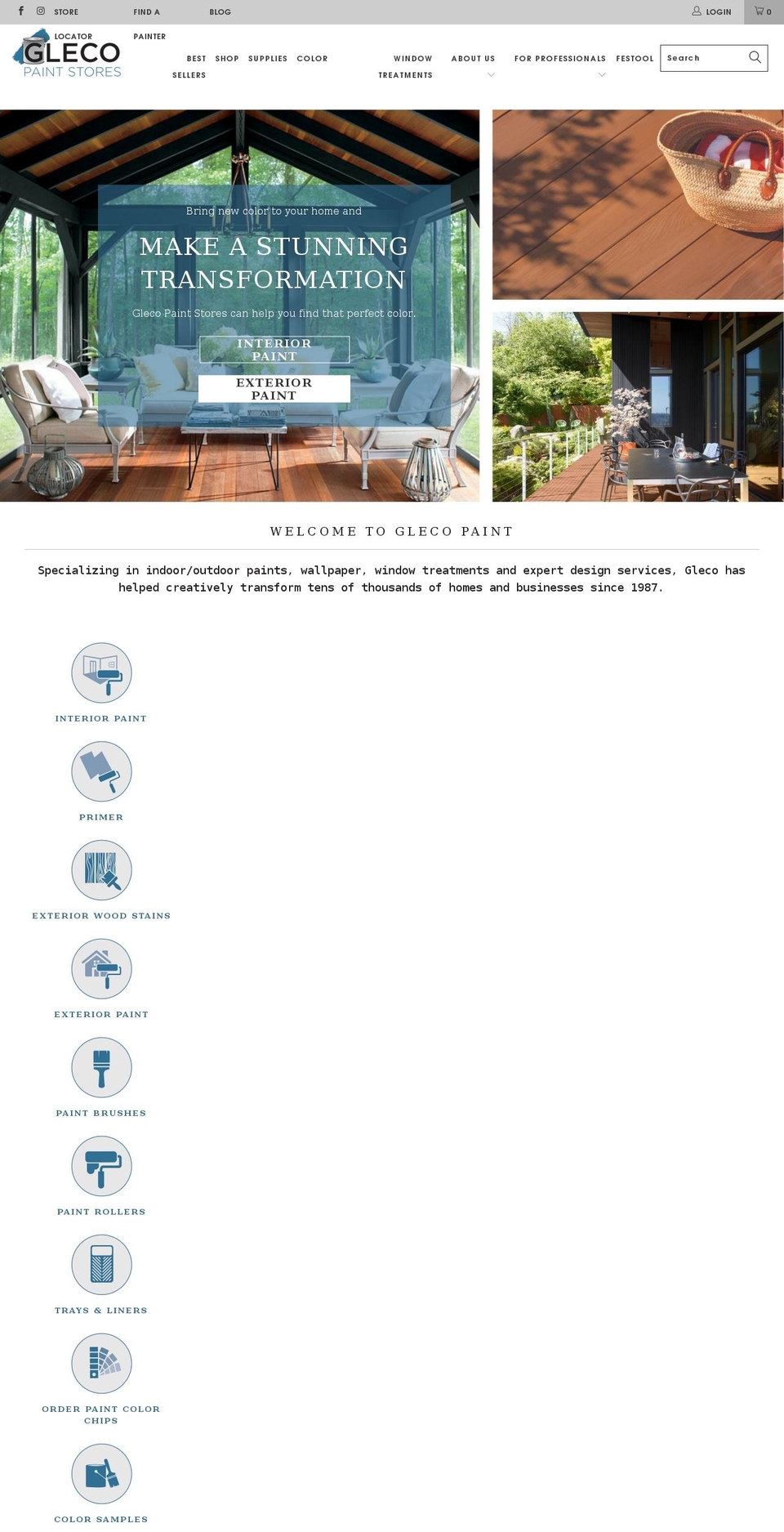 glecopaint.com shopify website screenshot