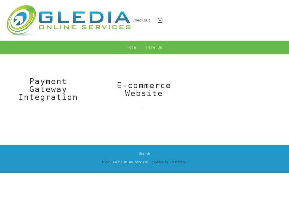 gledia.com shopify website screenshot