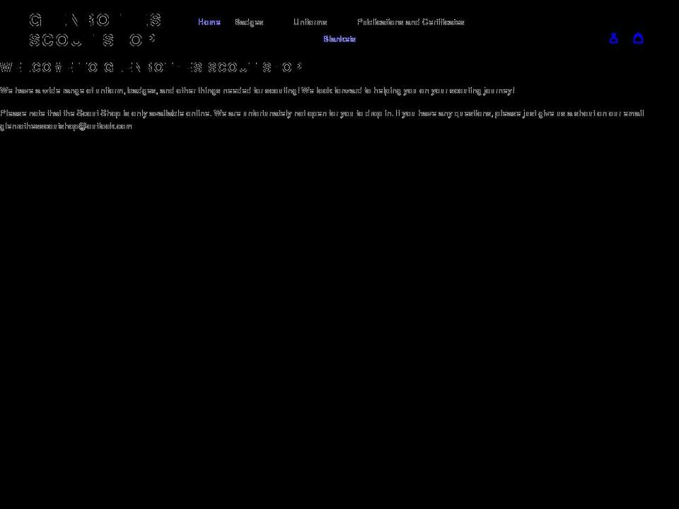 glenrothesscoutshop.com shopify website screenshot