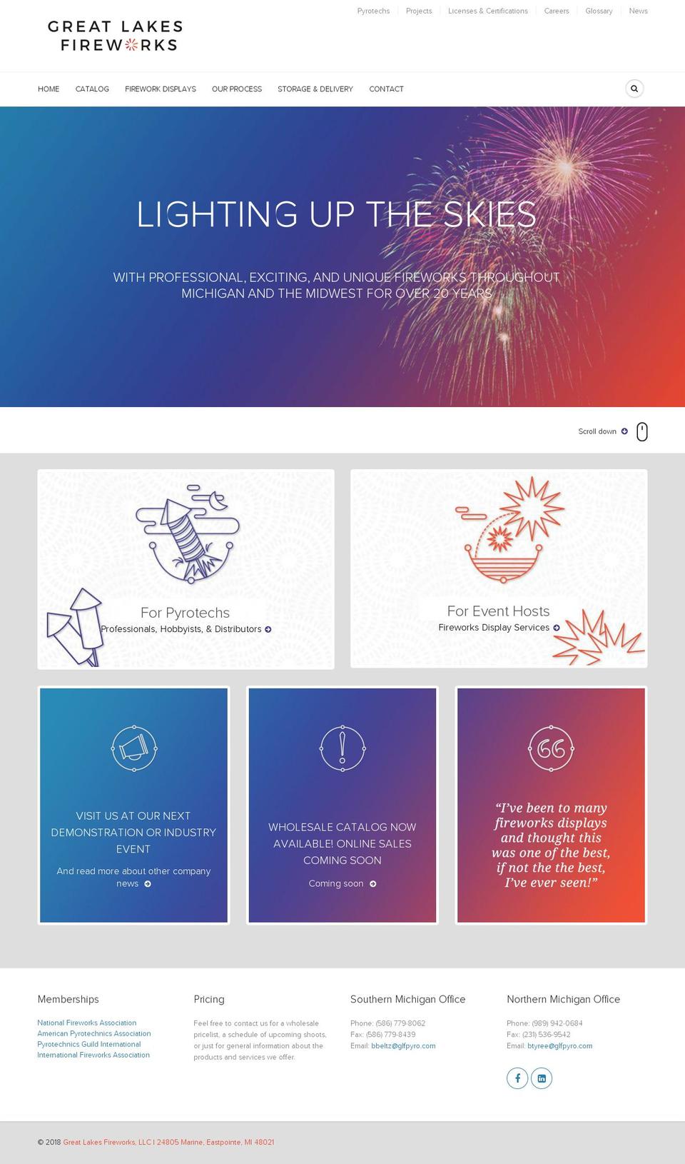 glfpyro.com — Shopify storefront screenshot