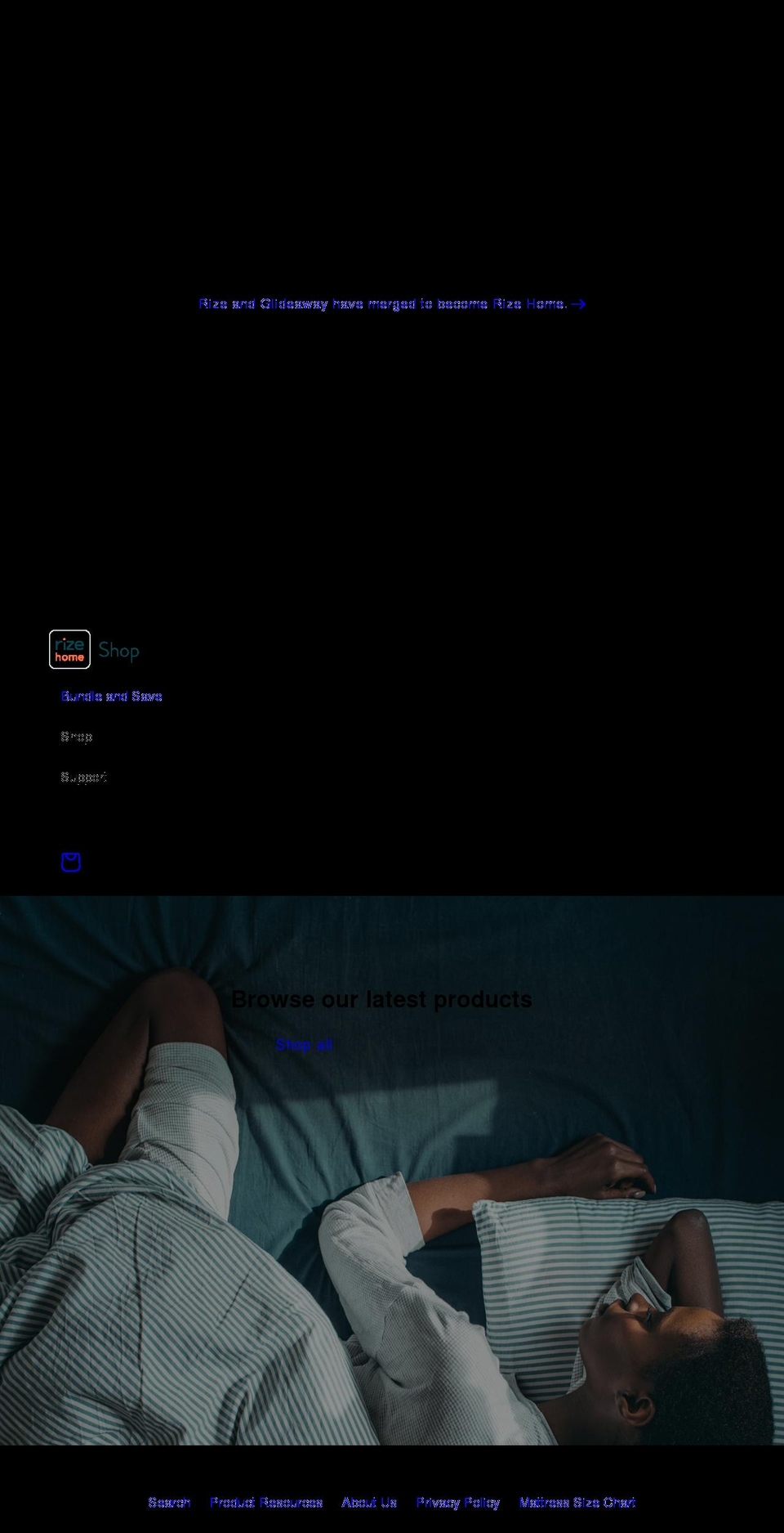 glideawayoutlet.com shopify website screenshot