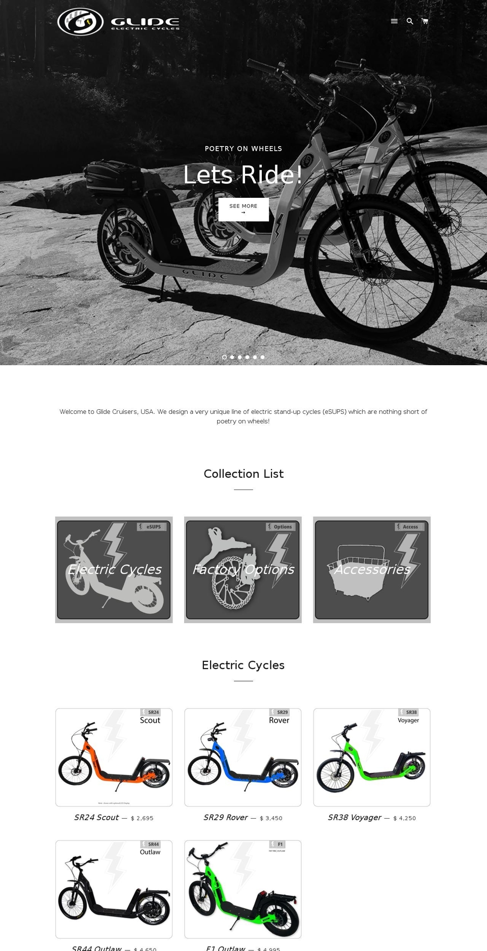 glidecruiser.com shopify website screenshot