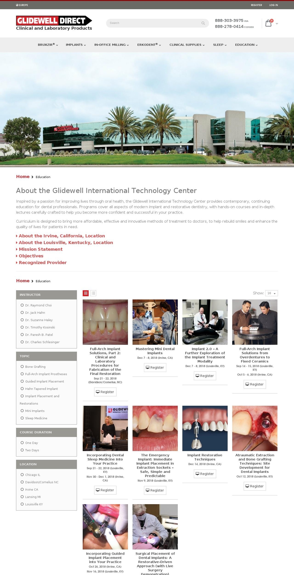 glidewellcecenter.com — Shopify storefront screenshot